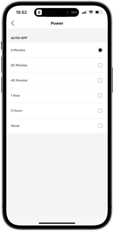 Capture du0027écran de lu0027application Bose Music du casque sans fil Bose QuietComfort Headphones