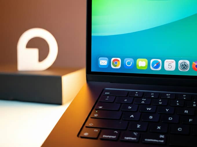 Icône du navigateur Google Chrome sur un MacBook Pro