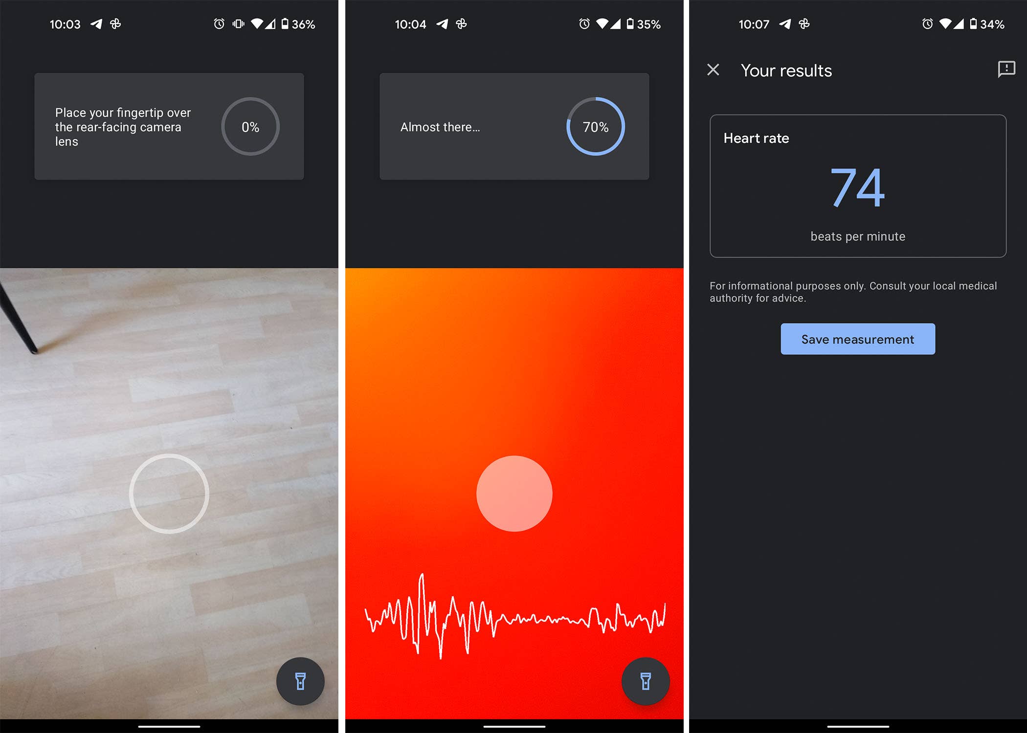 google fit app pixel heart rate