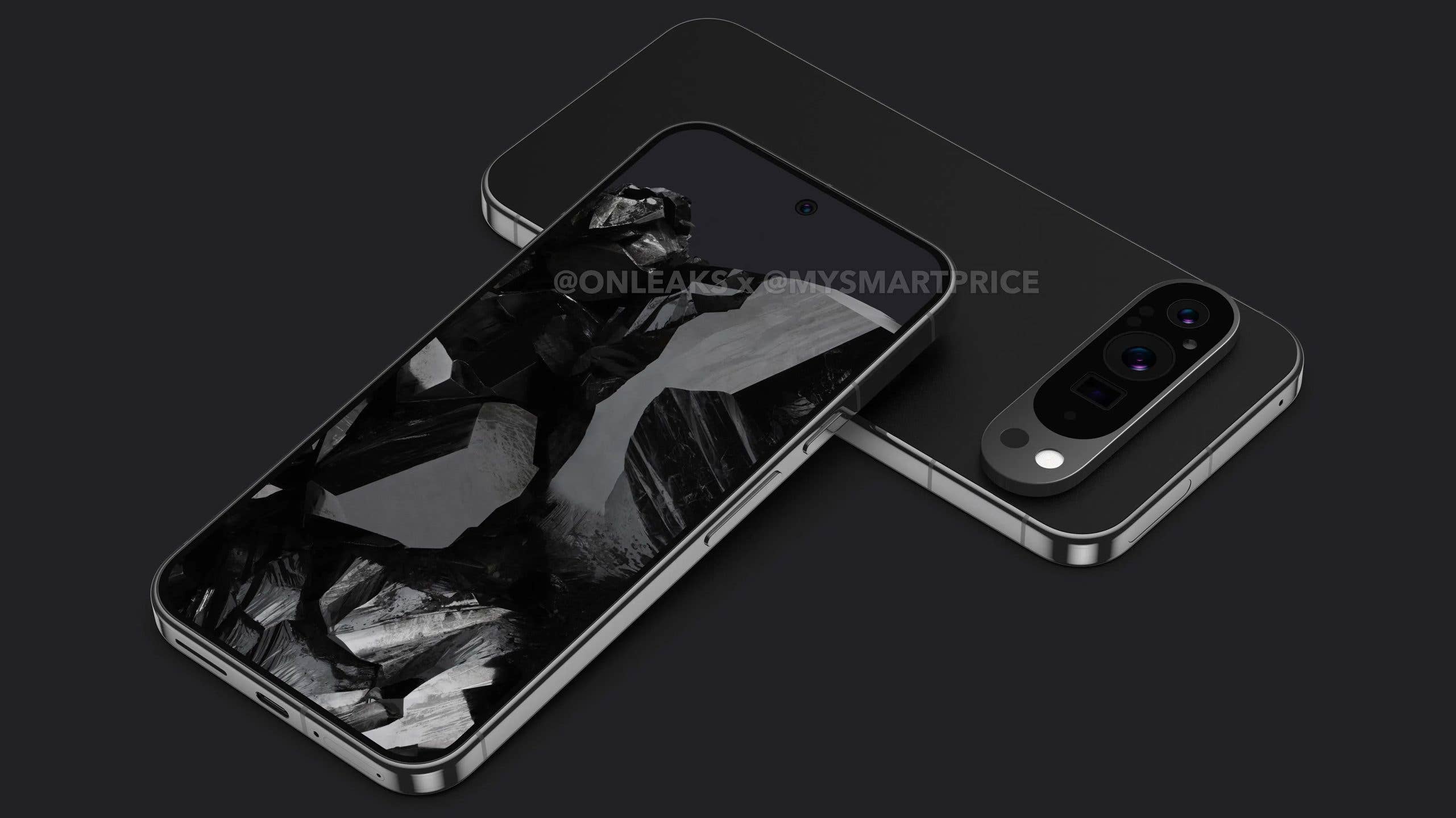 Les rendus du Pixel 9 Pro dépeignent un design d'îlot de caméra remanié et un cadre plus plat / © On Leaks/My Smart Price.