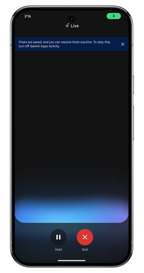 Capture du0027écran de lu0027interface de Google Gemini Nano sur le Google Pixel 9 Pro XL.