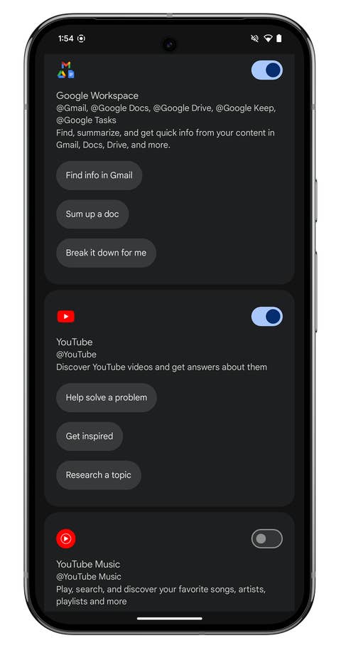 Capture du0027écran de lu0027interface de Google Gemini Nano sur le Google Pixel 9 Pro XL.