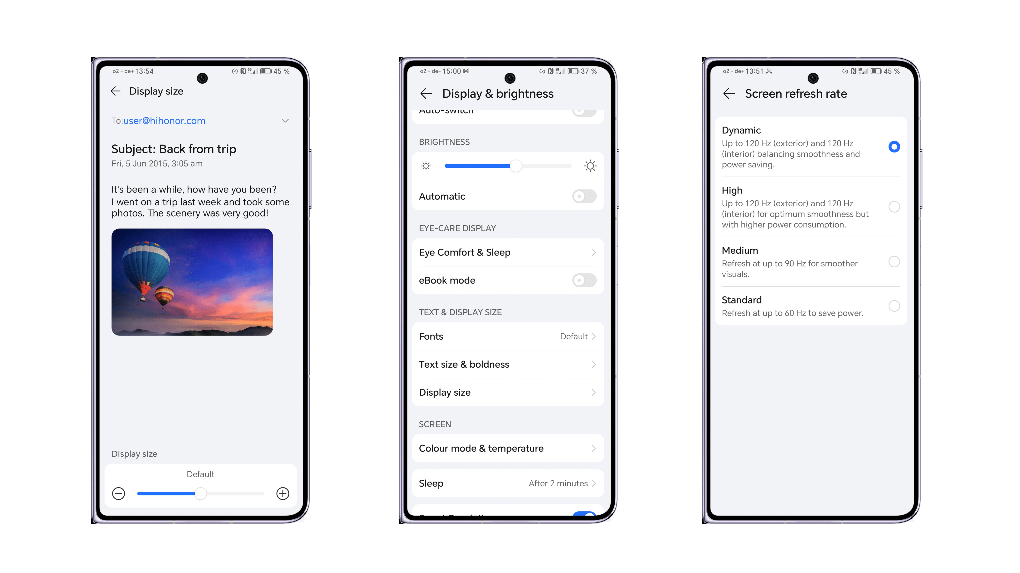 Screenshot from Honor Magic V2