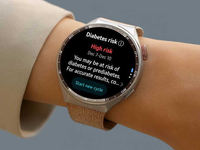 La montre Huawei GT 6 Pro avec la fonction Risque de diabète