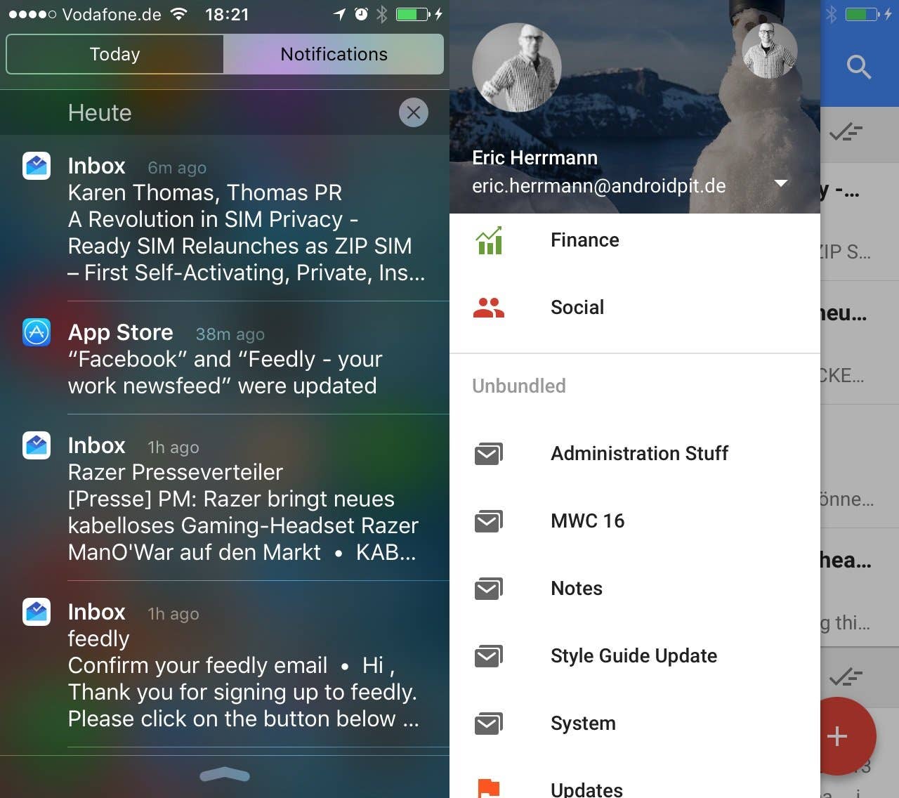 inbox notifications ios 9 3