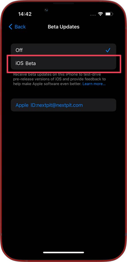 Capture du0027écran montrant comment installer la bêta publique du0027iOS 18