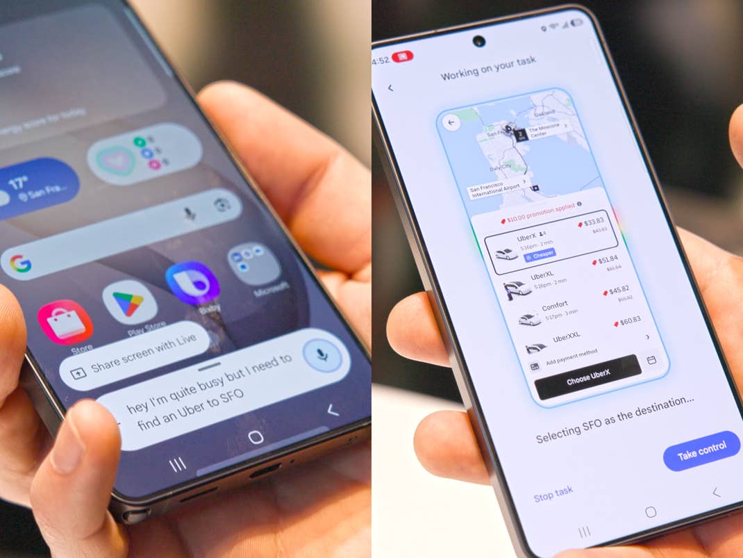 KI-Agent im Samsung Galaxy S26 Ultra bestellt ein Uber