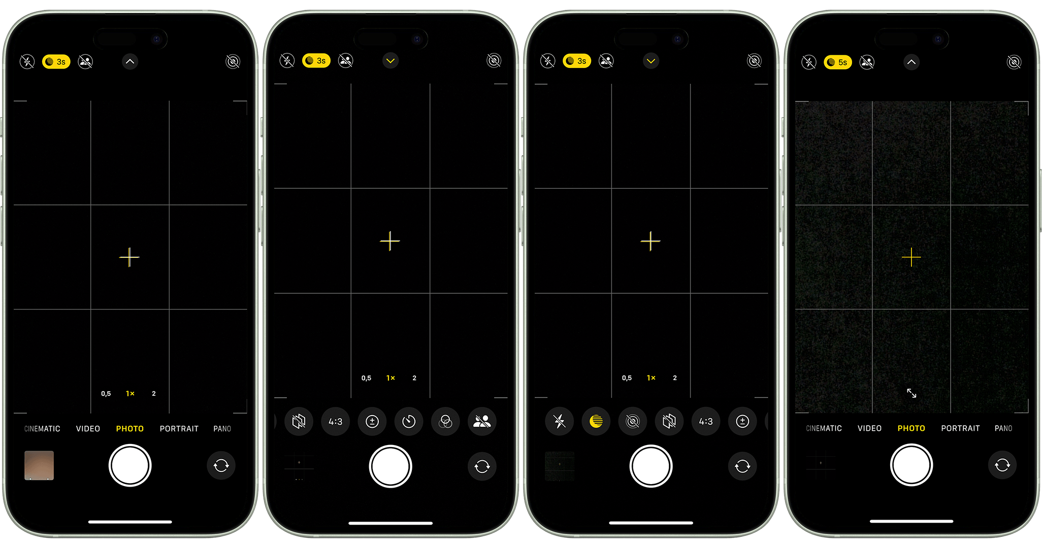 Captures d'écran de l'application Photo sur l'iPhone 15 d'Apple