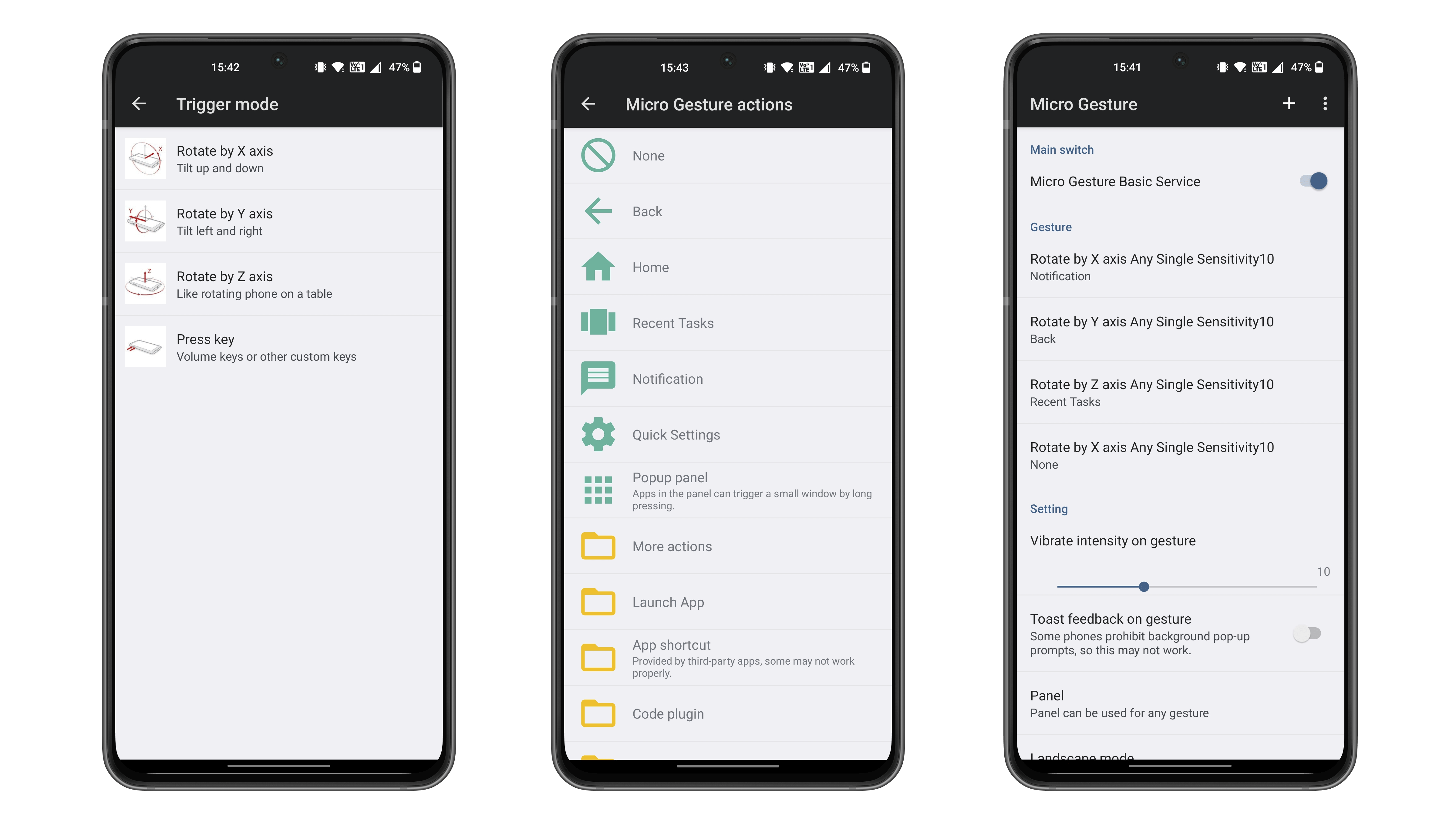 Micro Gesture Screenshots