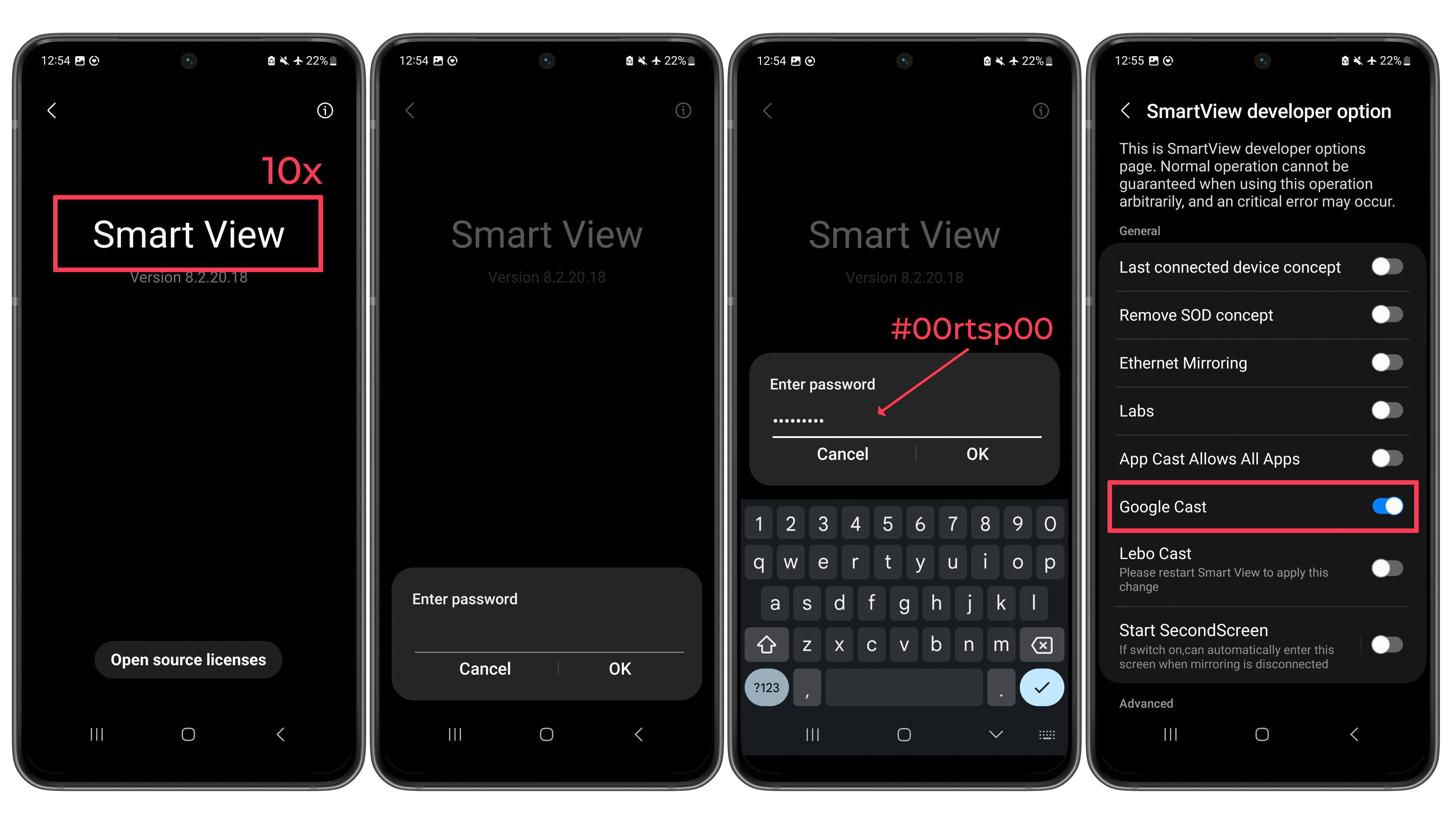 Samsung Smart View Google Cast