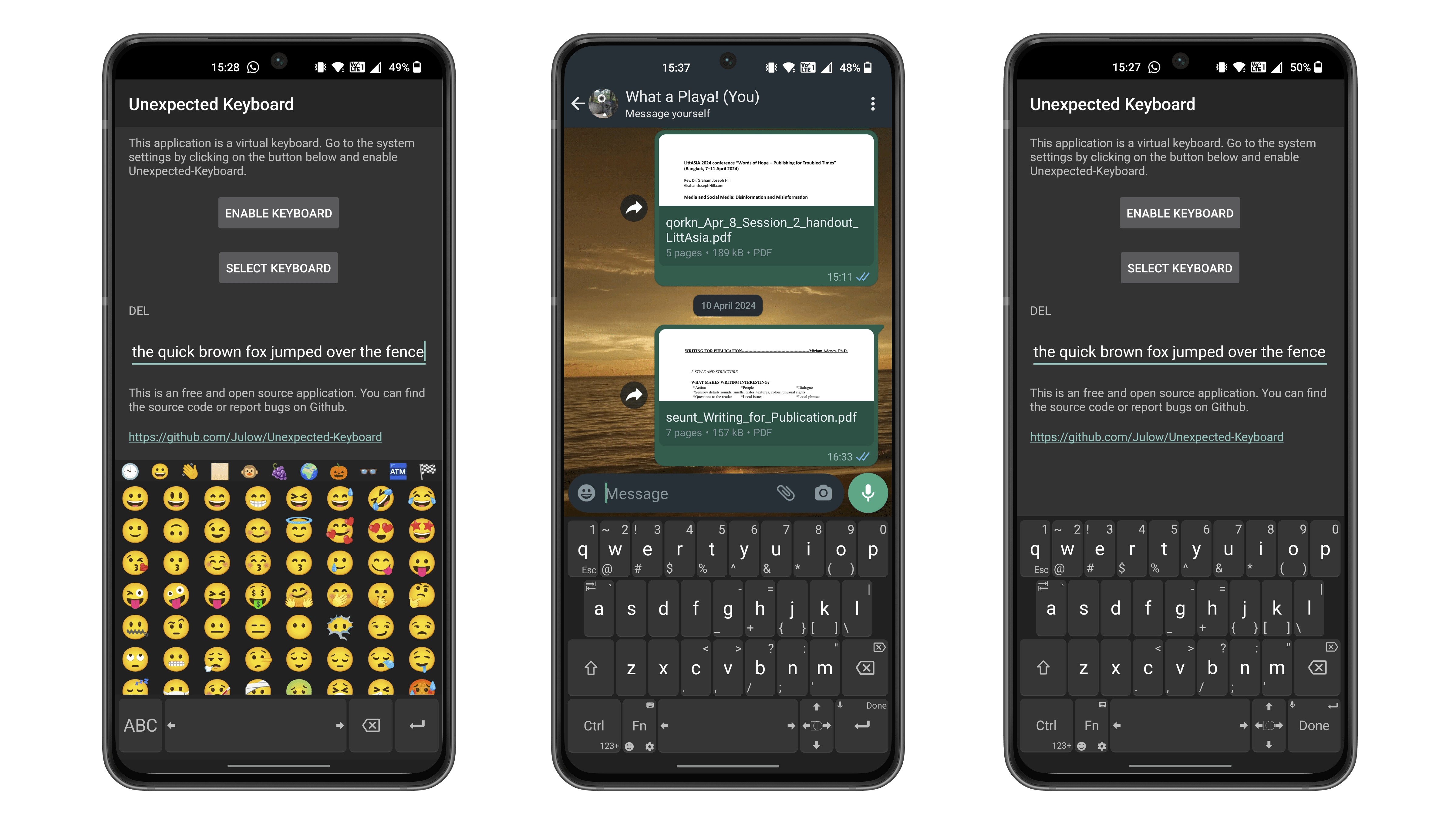 Unexpected Keyboard Screenshots