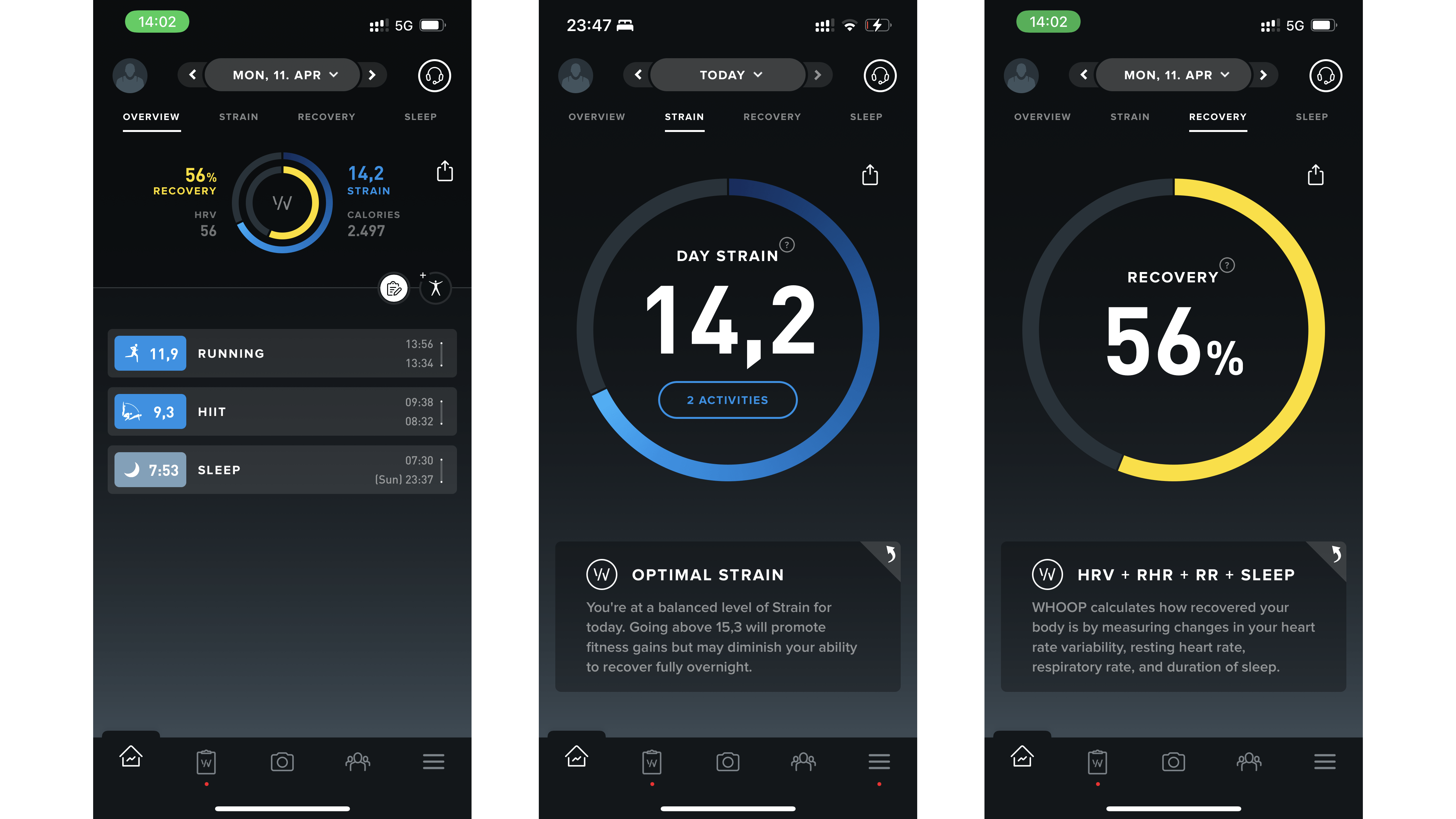 Whoop 4.0 Screenshots
