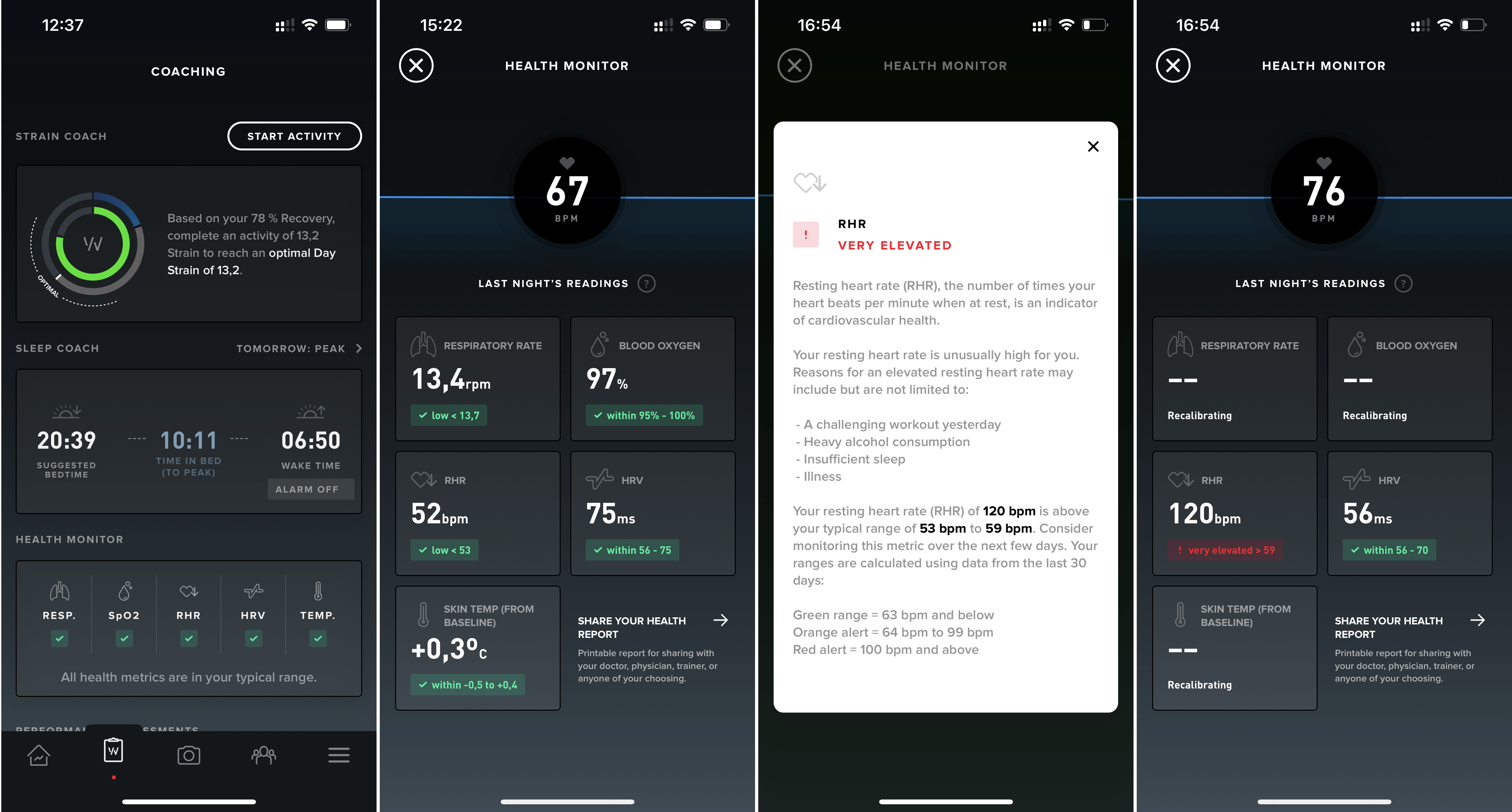 Whoop 4.0 Screenshots