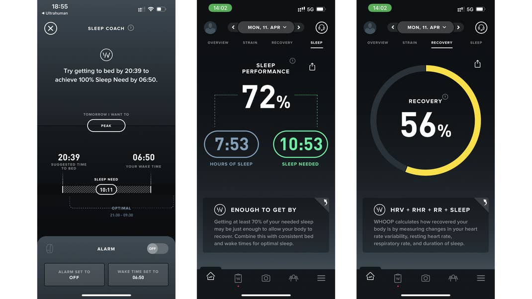 Whoop 4.0 Screenshots