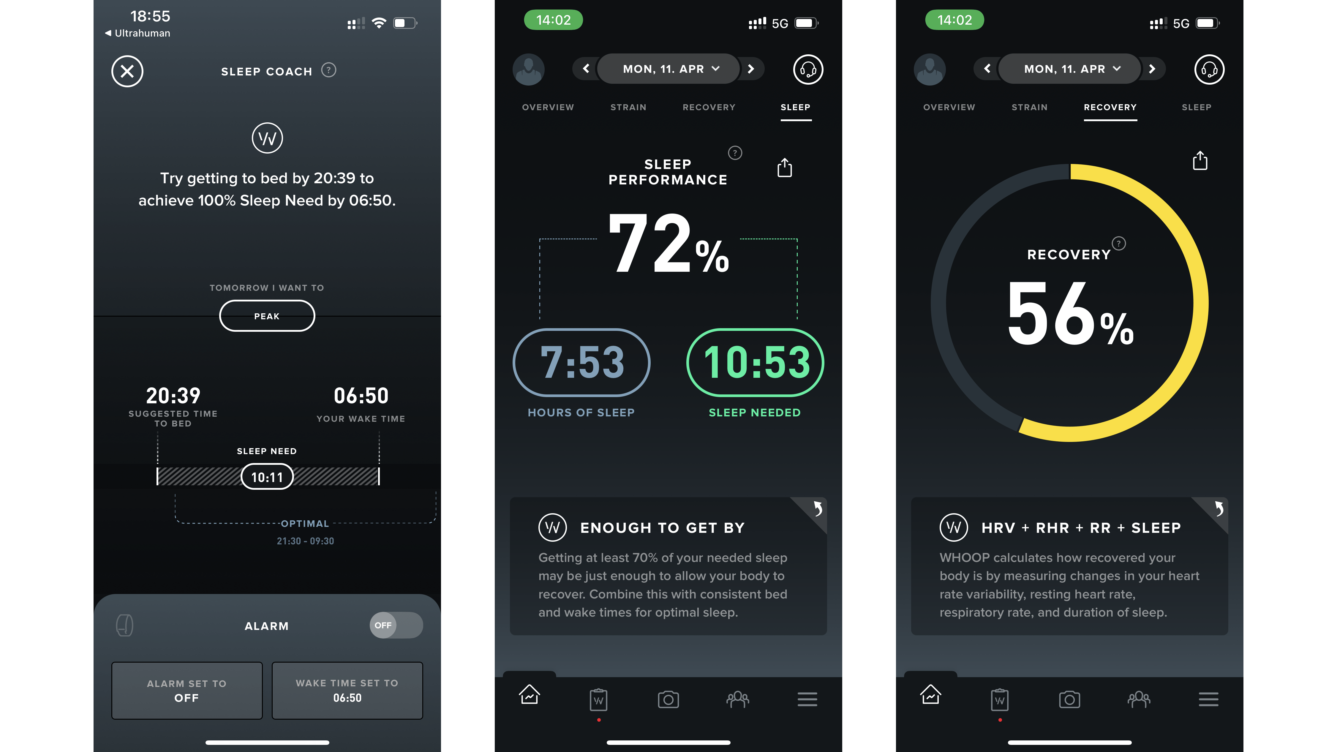 Whoop 4.0 Screenshots