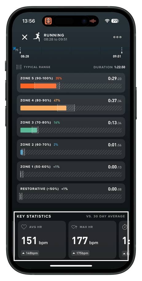Lu0027interface utilisateur de lu0027application Zepp pour lu0027Amazfit T-Rex 3