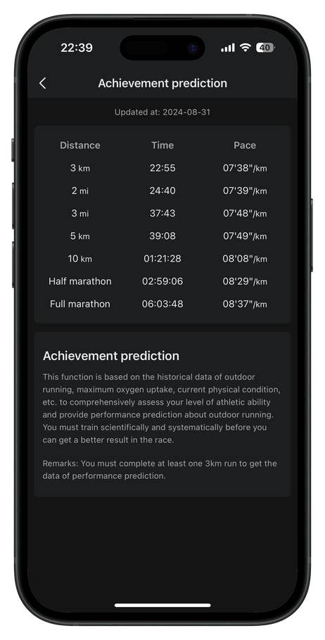 Lu0027interface utilisateur de lu0027application Zepp pour lu0027Amazfit T-Rex 3