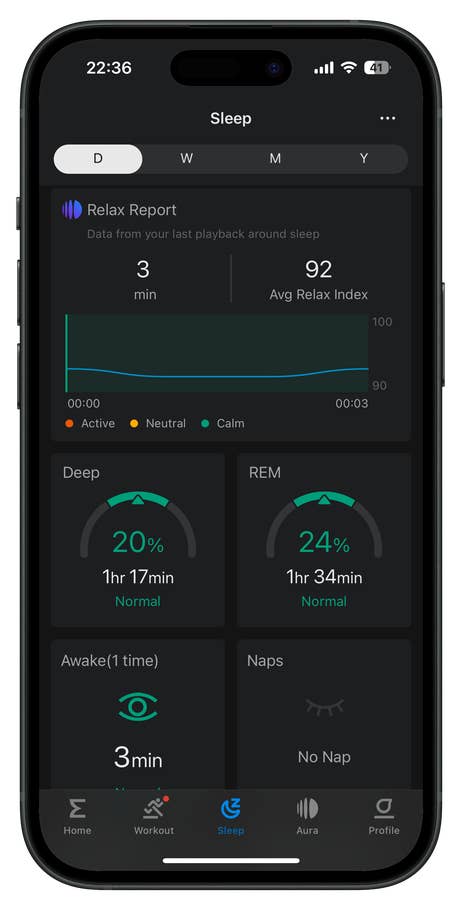 Lu0027interface utilisateur de lu0027application Zepp pour lu0027Amazfit T-Rex 3