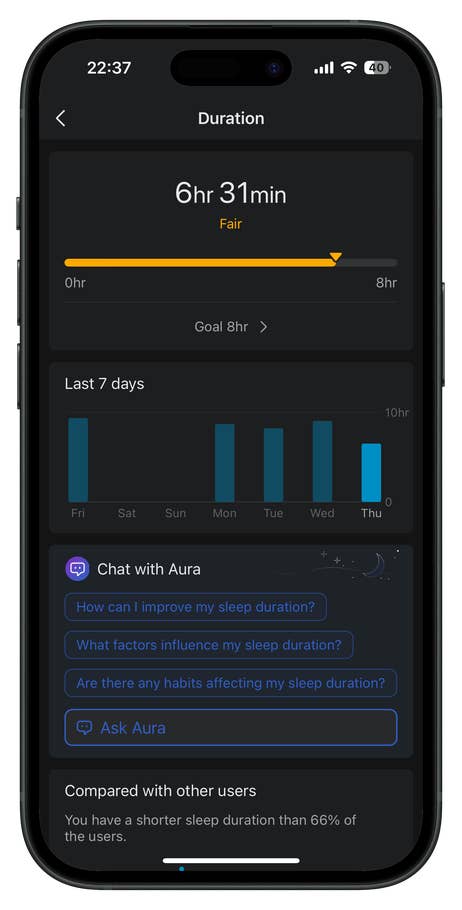Lu0027interface utilisateur de lu0027application Zepp pour lu0027Amazfit T-Rex 3