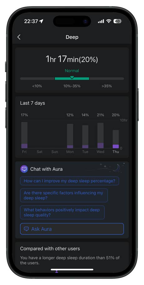 Lu0027interface utilisateur de lu0027application Zepp pour lu0027Amazfit T-Rex 3