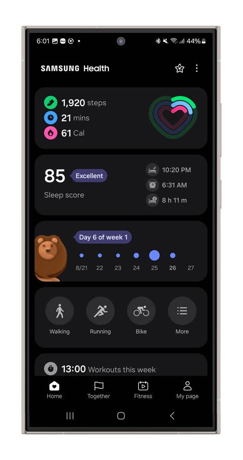 Captures du0027écran des mesures de suivi du sommeil de la Galaxy Watch Ultra