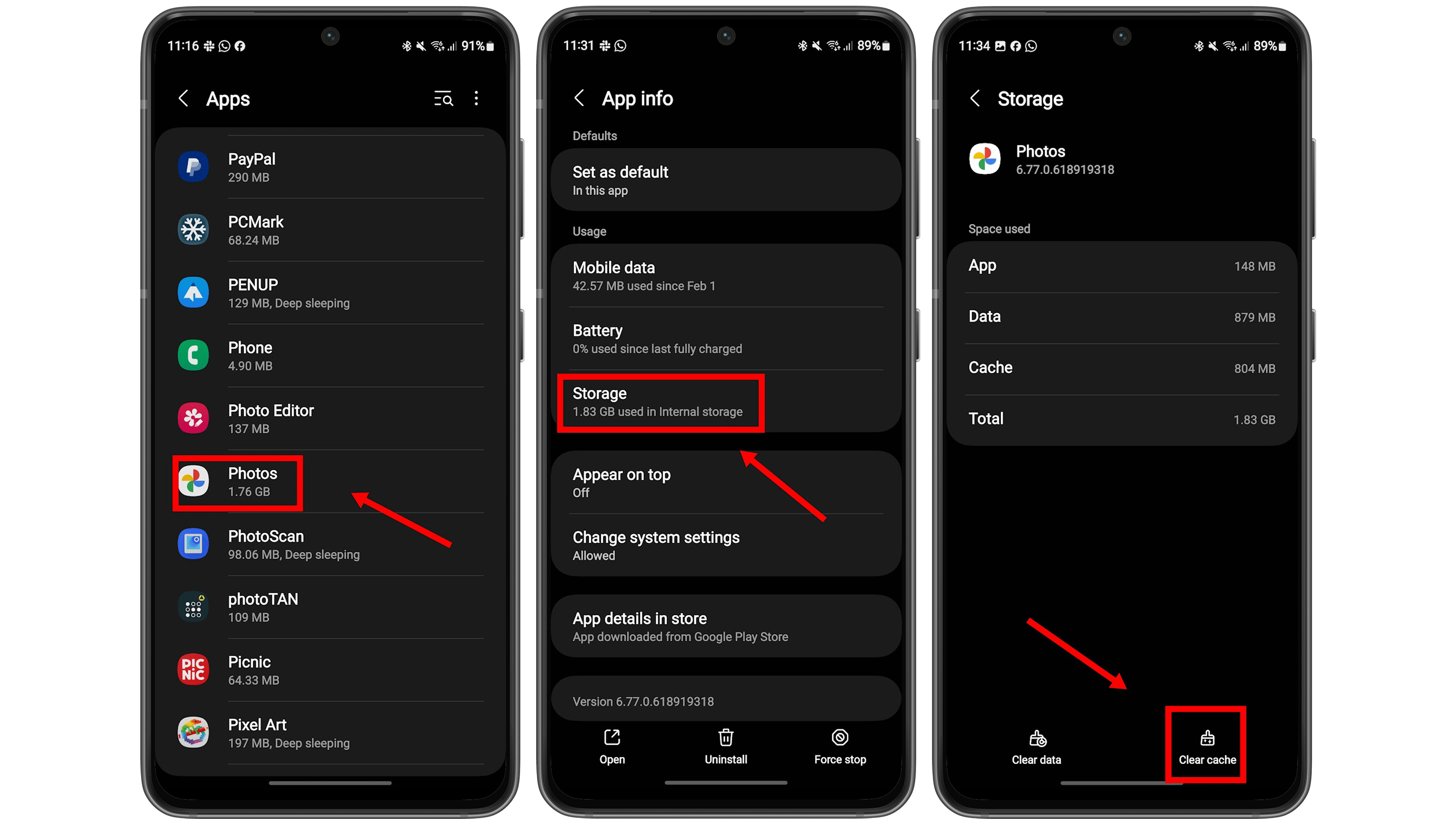 Une capture d'écran des réglages