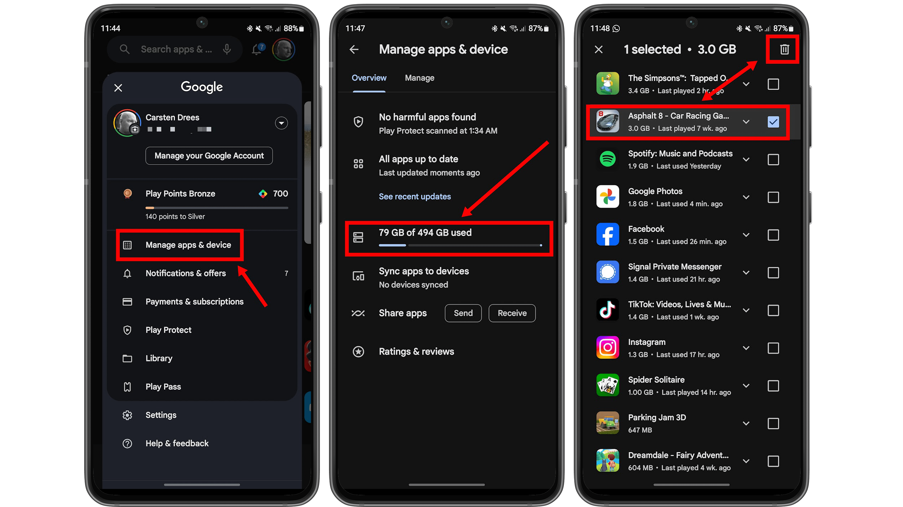 Une capture d'écran des paramètres