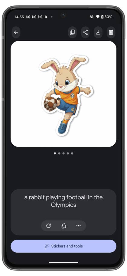capture d’écran de l’application Google Pixel 9 Pro Pixel Studio