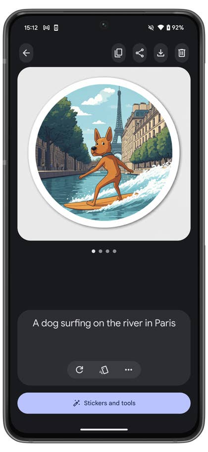 capture d’écran de l’application Google Pixel 9 Pro Pixel Studio