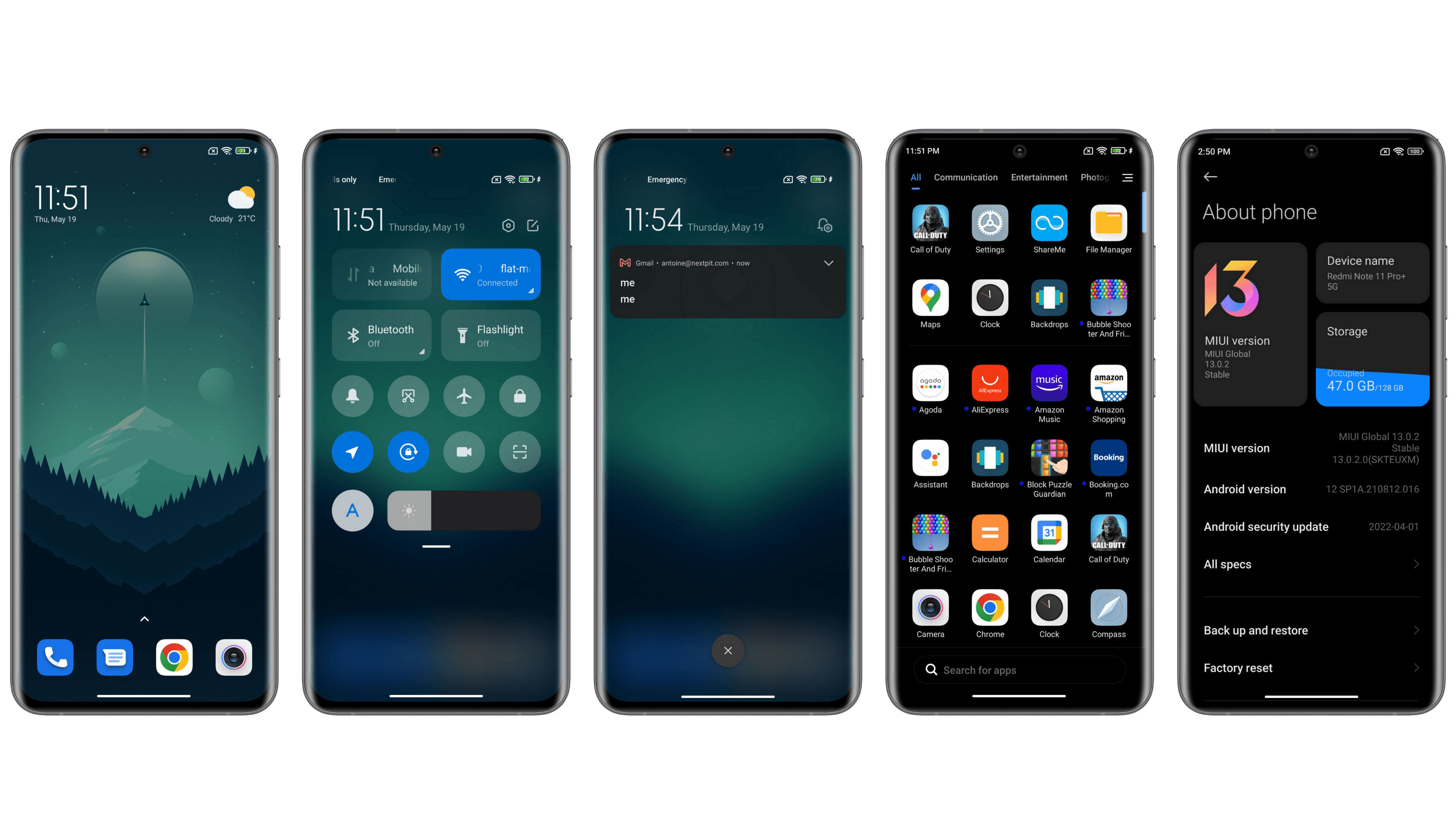 Xiaomi Redmi Note 11 Pro Plus 5G Test interface miui