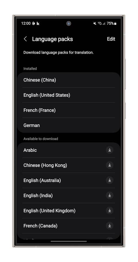 Capture du0027écran des fonctions du0027IA dans le navigateur Samsung