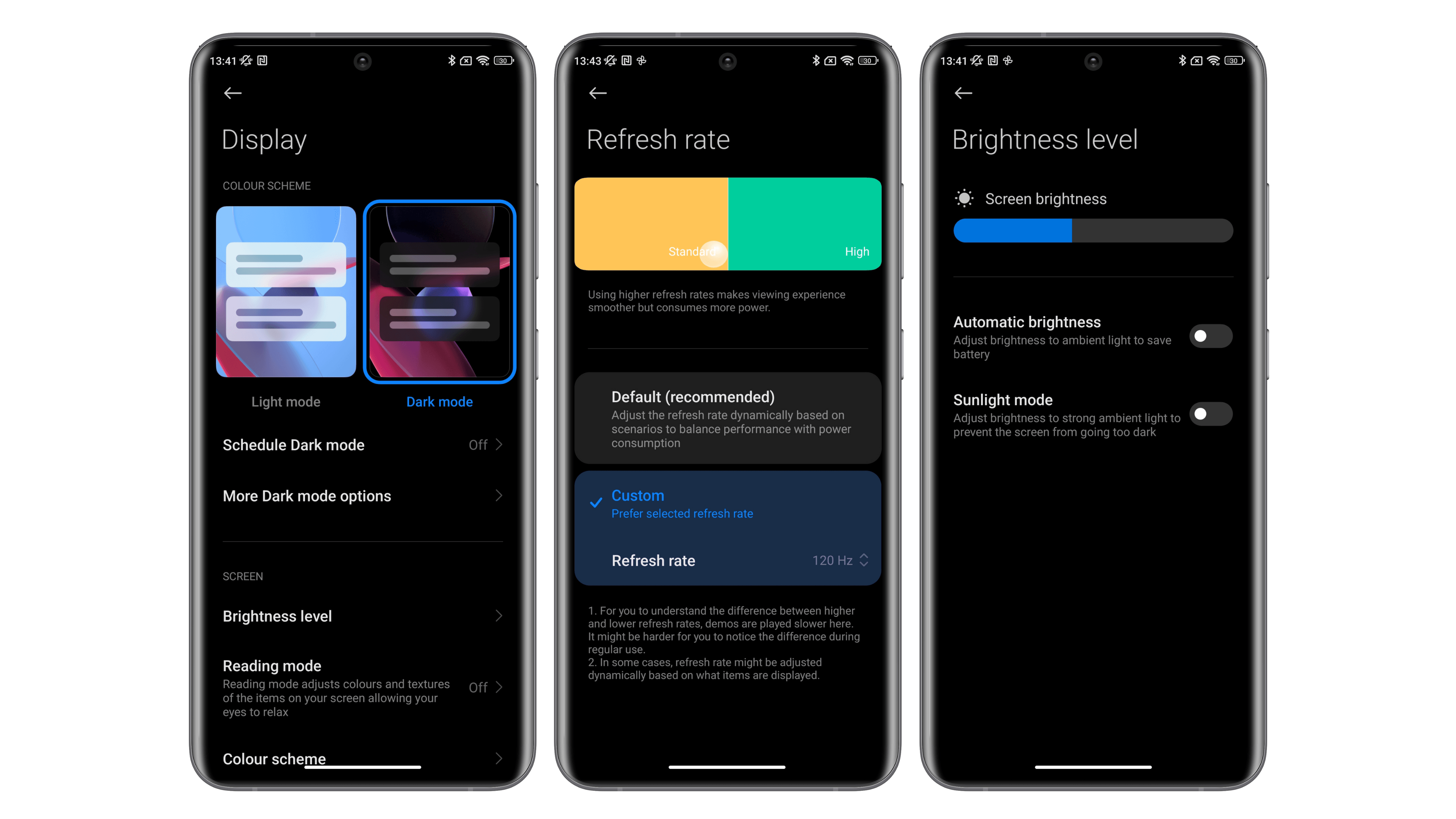 Xiaomi 12T Pro captures d ecran reglages ecran