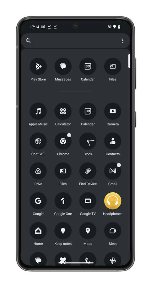 Capture du0027écran de Nothing OS 2.5 montrant comment mettre des apps dans un tiroir caché
