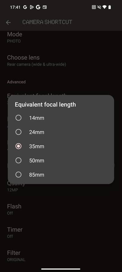 Capture du0027écran de Nothing OS 2.5 montrant comment sauvegarder vos réglages dans lu0027application photo