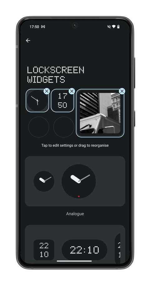 Capture du0027écran de Nothing OS 2.5 montrant comment ajouter des widgets à lu0027écran de verrouillage de votre Nothing Phone