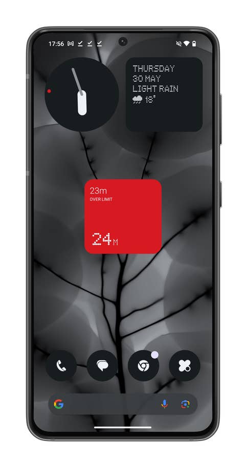 Capture du0027écran de Nothing OS 2.5 montrant comment surveiller votre temps du0027écran avec un widget