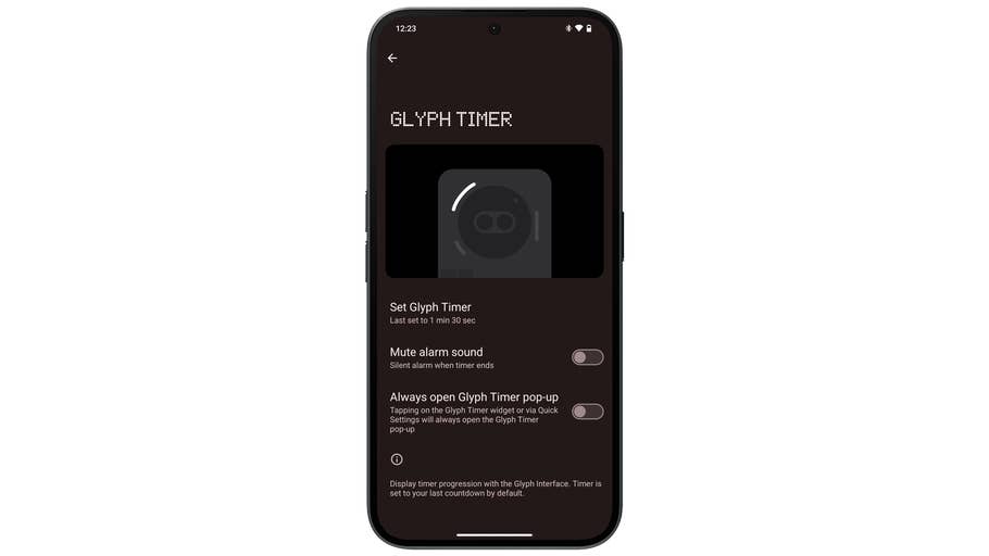 Capture du0027écran prise sur le Nothing Phone (2a)