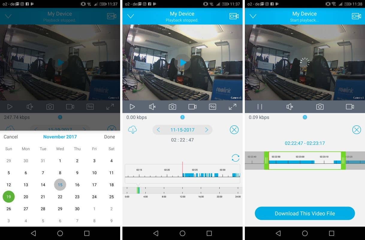 reolink video storage