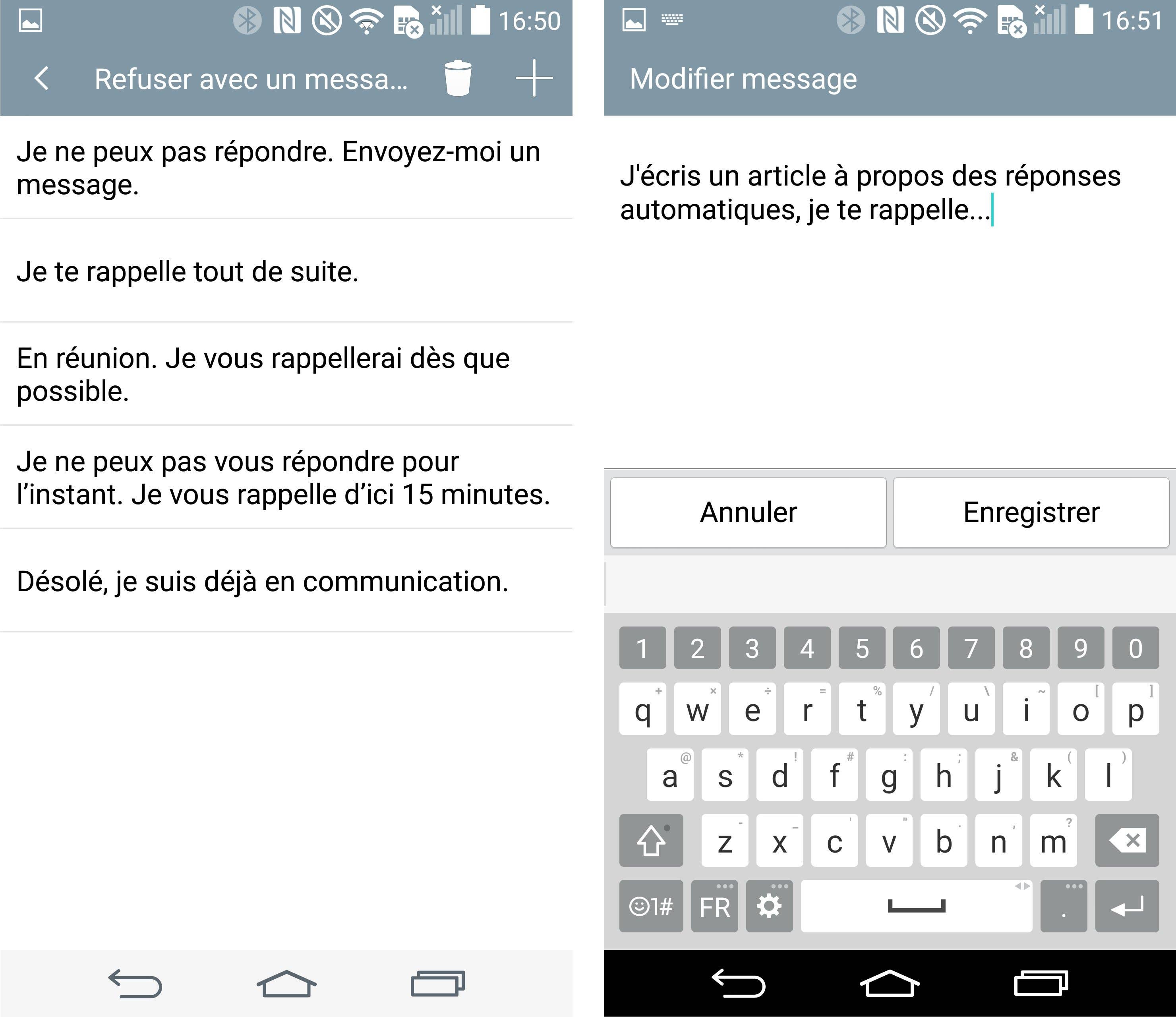 reponses automatiques android 3