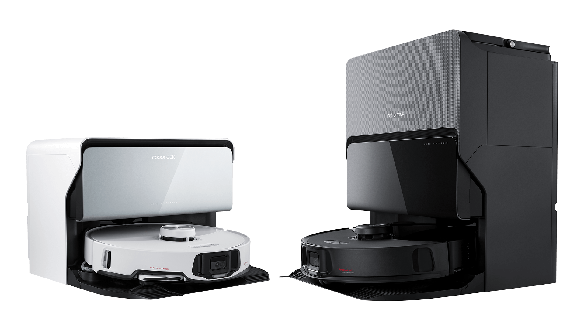 Le robot aspirateur et laveur Roborock S8 MaxV Ultra avec sa station d'accueil