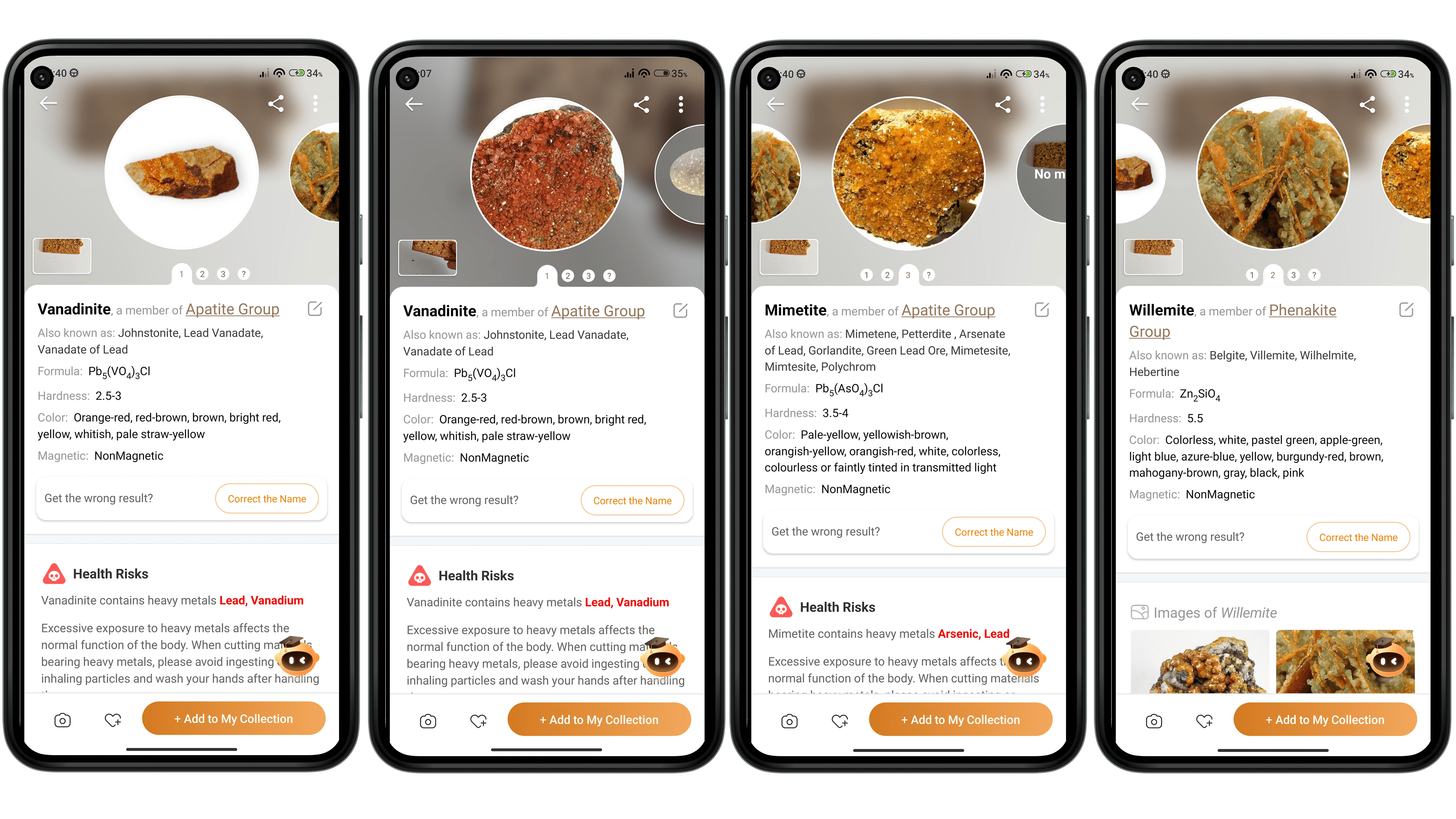 Rock Identifier Screenshoots