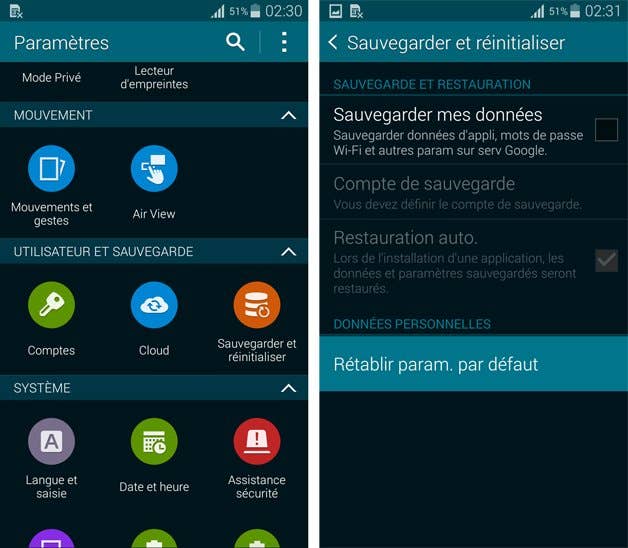 samsung galaxy s5 hard reset