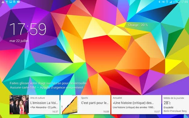 Touchwiz, Samsung Galaxy Tab S 10.5