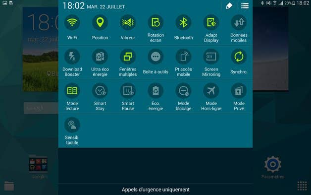 Touchwiz, Samsung Galaxy Tab S 10.5