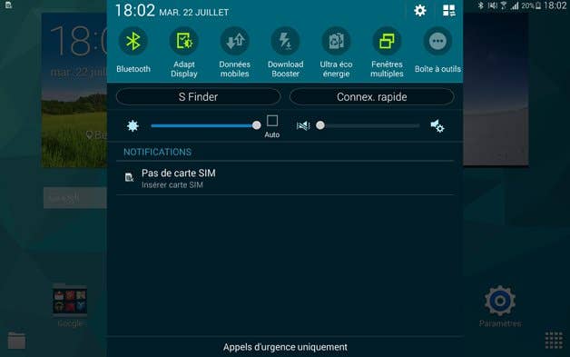 Touchwiz, Samsung Galaxy Tab S 10.5