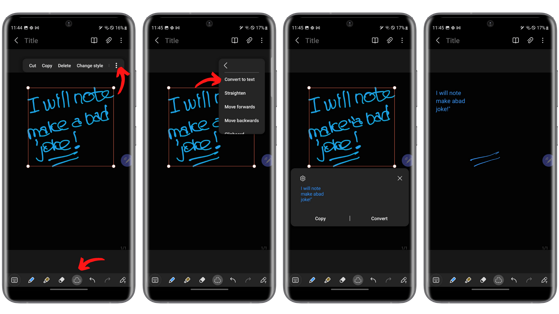 Ecrire des notes sur le smartphone avec le S Pen