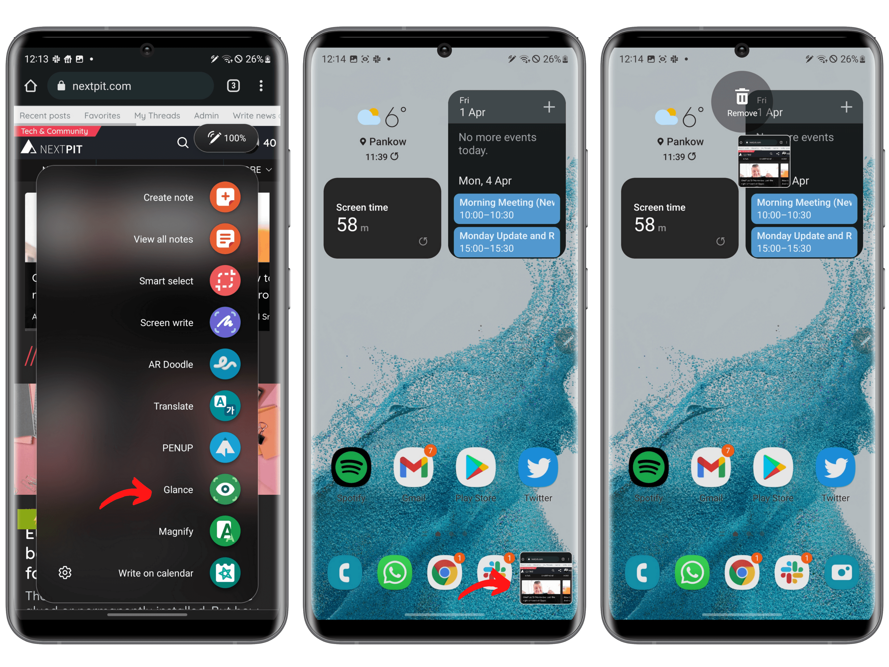 Fenêtre flottante avec le S Pen de Samsung