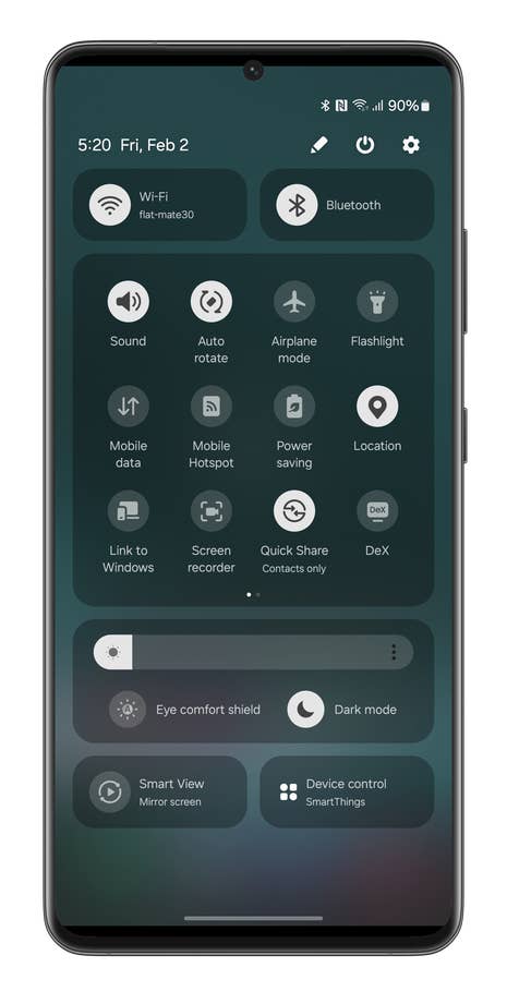 Capture du0027écran de lu0027interface One UI 6 du Samsung Galaxy S24 Ultra