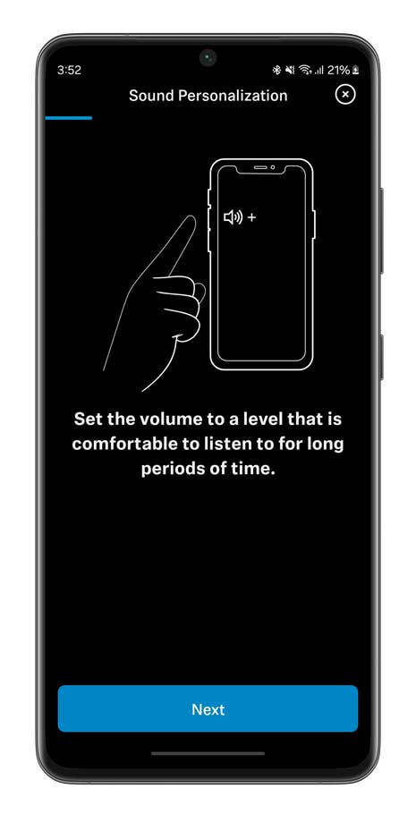 Capture du0027écran de lu0027application Smart Control du casque sans fil Sennheiser Accentum Plus Wireless