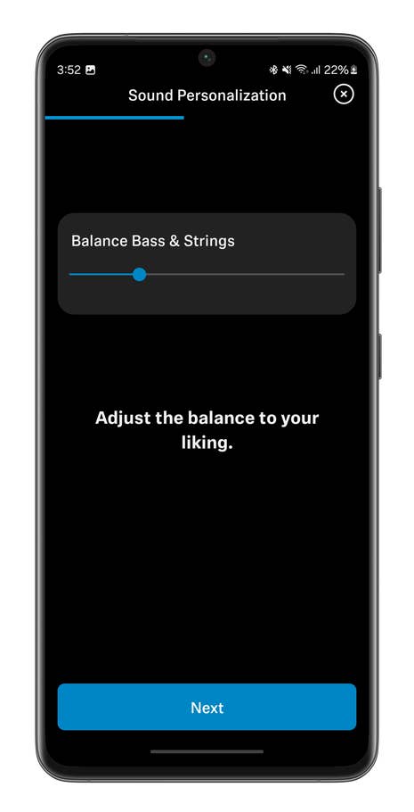 Capture du0027écran de lu0027application Smart Control du casque sans fil Sennheiser Accentum Plus Wireless